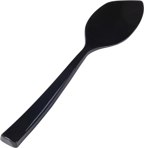 Miniatura 14 de Restaurantware Cucharas de postre de 4.5 x 1 pulgada, 500 cucharas de degustación desechables, asas resistentes, cucharas de plástico amarillo bebé