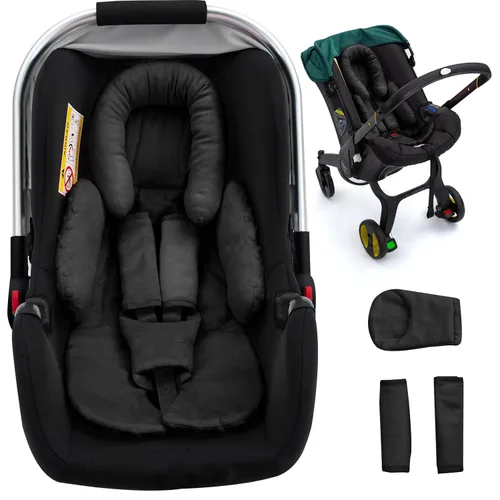 Soporte para la cabeza del asiento de coche para recién nacido con juego de 3 cubiertas para los hombros, inserto reversible 2-en-1 para asiento de