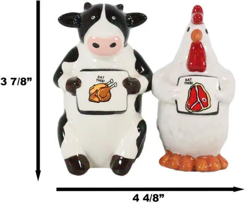 Miniatura 2 de Ebros Gift Holstein - Juego de cocteleras de cerámica para cocina y cocina, para organizar fiestas, aves de corral y ganado coleccionables