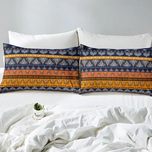 Miniatura 7 de Erosebridal Southwestern - Juego de sábanas y fundas de almohada, juego de sábanas azteca bohemio, diseño hippie de cachemira, tamaño individual