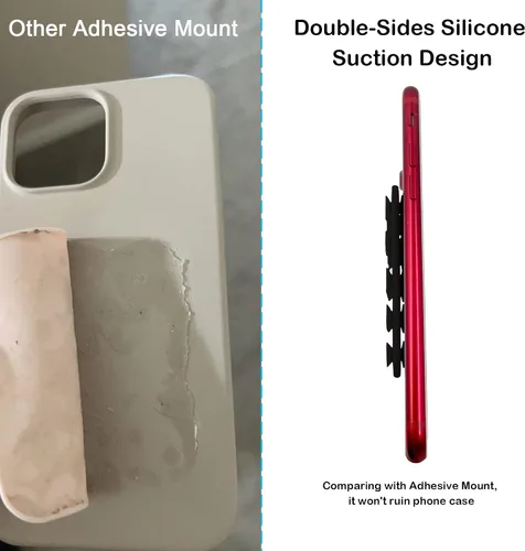 Miniatura 3 de Paquete de 2 fundas de silicona con succión para teléfono de doble cara, accesorio de teléfono manos libres de silicona para iPhone y Android