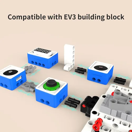 Miniatura 5 de Yahboom Kit de programación de bloques de construcción, módulo de sensor con micro bit V2 codificación STEM Kit de robot DIY Educación programable