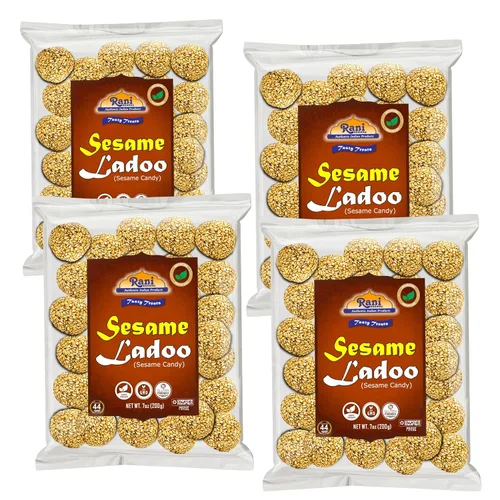 Miniatura 16 de Rani Peanut Ladoo (caramelo frágil de maní redondo) 7 onzas (7.05 oz) ~ Todo natural Vegano Sin colores Apto para gluten Kosher Origen