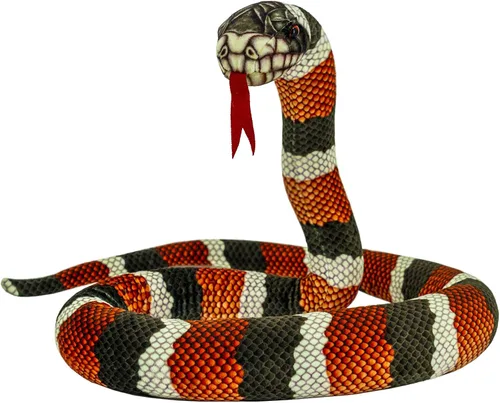 Miniatura 16 de Juguete de Peluche de Serpiente, 52 pulgadas, Lavable, Juguete de Peluche de Serpiente Simulada para Abrazar, Suave y Lindo Regalo para Niños