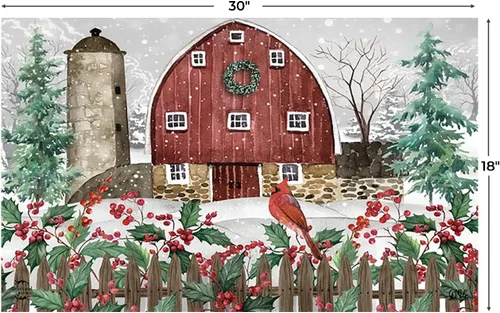 Miniatura 2 de Briarwood Lane Felpudo de granero en nieve Granero Nieve