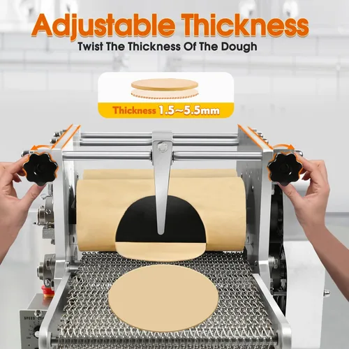 Miniatura 4 de Máquina eléctrica de tortillas, máquina automática de prensa de tortilla de maíz y harina de 2 a 7.8 pulgadas con revestimiento antiadherente, Negro