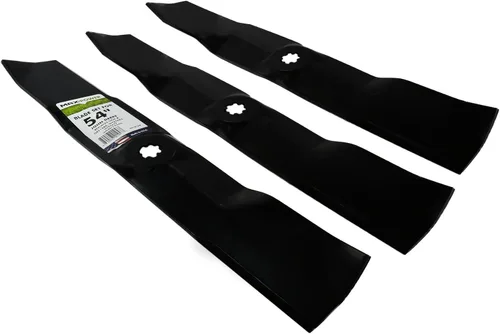 Miniatura 7 de Maxpower 561813B Juego de 3 cuchillas para John Deere Rider de 54 pulgadas, reemplaza a GX21380, GY20684 y GY20679