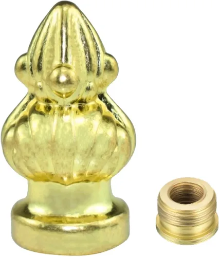 Miniatura 9 de Perilla de Remate de Lámpara de Latón Antiguo Decoración de Remate de Lámpara Retro con Tornillo de Doble Rosca para Pantalla de Lámpara, Compatible