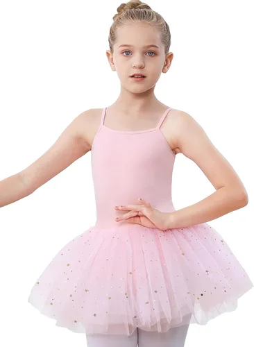 Stelle - Vestido de bailarina para niña, con leotardo, estilo canesú, para gimnasia o ballet (para niñas pequeñas y grandes)