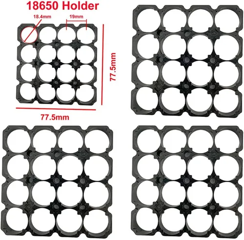 Miniatura 5 de Caja de batería de 12 V 12 Ah 18650 con 4 piezas de soporte de batería, piezas de caja de bricolaje para almacenamiento de energía, batería