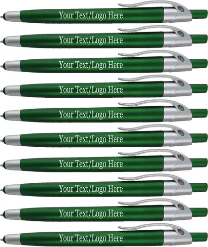 Miniatura 9 de Paquete de 300 bolígrafos personalizados con logotipo o texto, para marketing, fiestas y eventos, lápiz capacitivo 2 en 1 y bolígrafo compatible