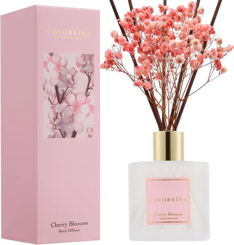 Miniatura 31 de Cocorrína Juego de difusor de varillas - Difusor perfumado de rosa satinada con varillas para el hogar, difusor de varillas para decoración