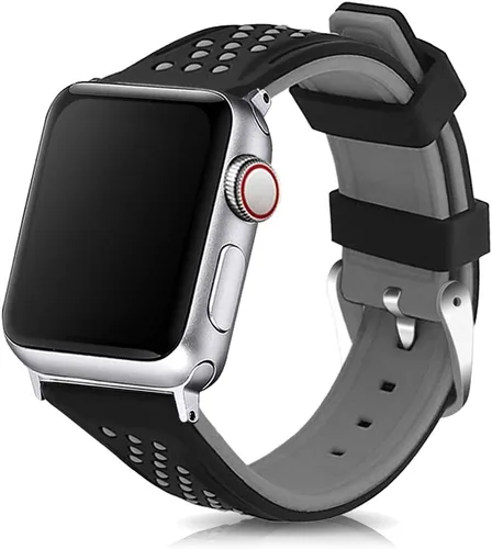 Miniatura 12 de Compatible con correas de Apple Watch de 1.614 in/1.575 in/1.496 in 1.929 in/1.772 in/1.732 in/1.654 in, correa de silicona de repuesto para iWatch