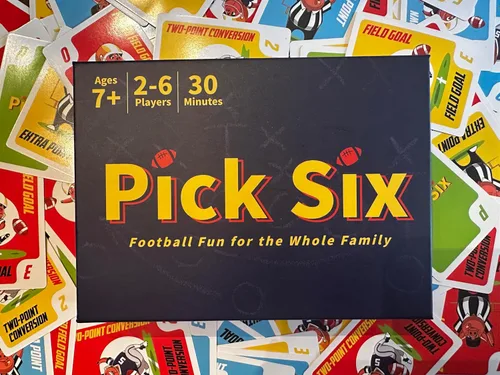 Miniatura 7 de Pick Six – ¡El mejor juego de cartas con temática de fútbol americano! Juego de cartas estratégico para niños y adultos. Ideal para fiestas y noches