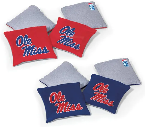 Miniatura 29 de Wild Sports - Puf de doble cara NCAA College de 8 unidades, bolsas de lanzamiento prémium para juego de cornhole, ideal para portones traseros