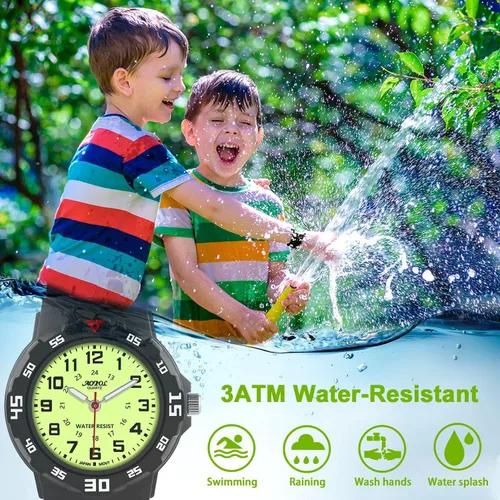 Miniatura 5 de Reloj analógico para niños y niñas, impermeable, deportivo, para exteriores, analógico, para niños de 3 a 12 años