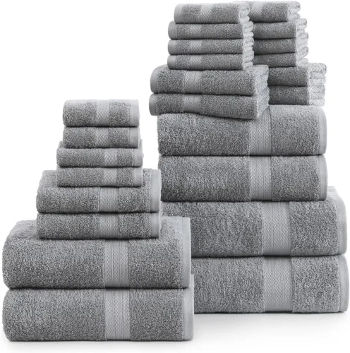 Miniatura 18 de Lane Linen Paquete de 4 toallas de baño 100 % algodón (35 x 66 pulgadas), hilado en anillo, extra grandes, secado rápido, suaves, de poca pelusa