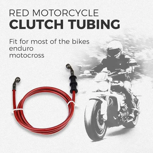 Miniatura 4 de Manguera de aceite para embrague, freno, de acero trenzado, para motocicleta, tubo, 1 unidad., 60cm, Rojo
