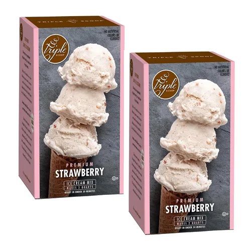 Miniatura 12 de Triple Scoop - Pastel de cumpleaños prémium (2) mezcla de helado para hacer helados. Simple, fácil, delicioso. De mezcla gourmet a máquina en 5