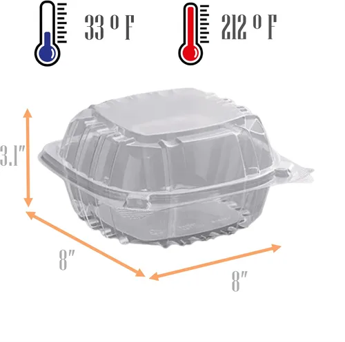 Miniatura 2 de Mr Miracle - Envases de plástico transparentes para llevar - Cajas de alimentos resistentes y robustas con cierre de concha para llevar
