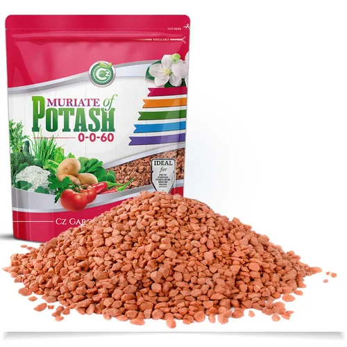 Muriate of Potash 0-0-62 Fertilizante fabricado en Estados Unidos - MOP Potasio Plant Food para plantas de interior/exterior, jardines de flores,