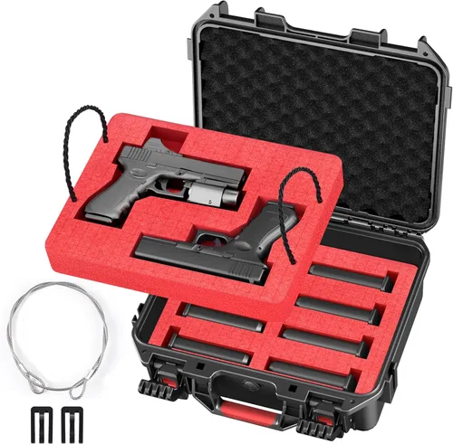 Miniatura 10 de Kinghardcase Estuche para Armas para Pistolas Aprobado por la TSA Estuche de Viaje para Armas de Fuego Estuche Duro para Pistola Glock Estuche