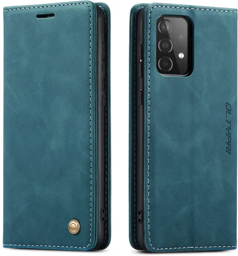 QLTYPRI Para Samsung Galaxy A53 5G Funda Vintage PU Cuero Billetera Funda TPU Bumper [Ranuras Para Tarjetas] [Soporte Manos Libres] [Cierre