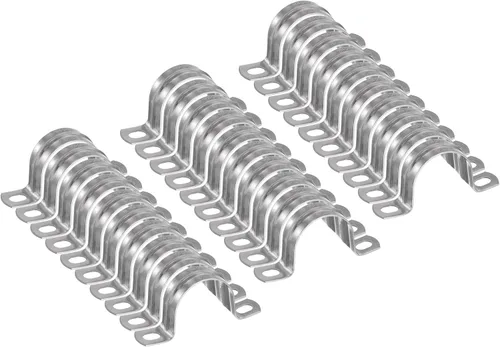 Miniatura 13 de HARFINGTON 10 abrazaderas de conducto de 5/16 pulgadas y 0.315 in, abrazadera de tubo M8 U, correa de tubo rígida de acero inoxidable, soporte