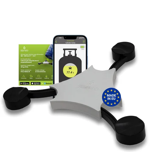 Sensor inalámbrico de medidor de tanque de propano – Indicador de nivel de propano Bluetooth para barbacoa, camping y cocina al aire libre – Monitor