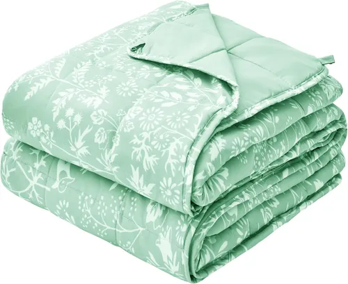 Miniatura 37 de yescool - Manta con peso, 7 libras, fresca, transpirable, con cuentas de cristal prémium, lavable a máquina, para dormir, 60-90 libras, 41 x 60 Gris