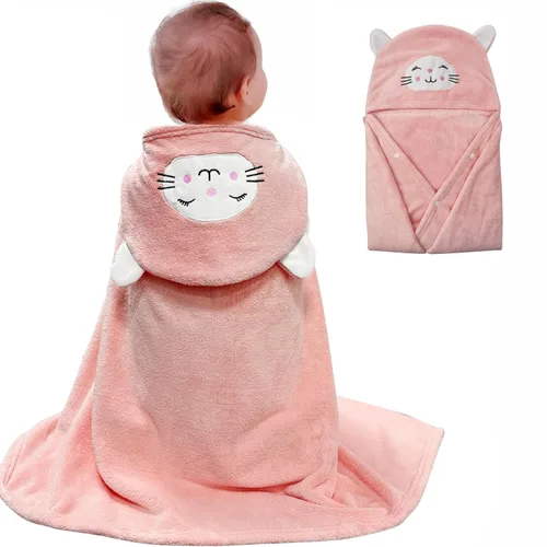 Miniatura 13 de ROMASA Toalla de Baño para Bebé con Capucha Ultra Suave y Absorbente Albornoz para Niños Pequeños Manta para Recién Nacidos Regalos de Baby Shower