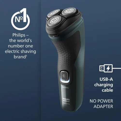 Miniatura 6 de Philips Norelco Shaver 2600 Series, afeitadora eléctrica en seco y húmedo, recortadora emergente, tapa P, bolsa de viaje, verde bosque oscuro