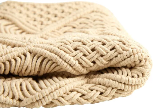 Miniatura 3 de Nearly Natural Funda de almohada decorativa de macramé de 18 pulgadas
