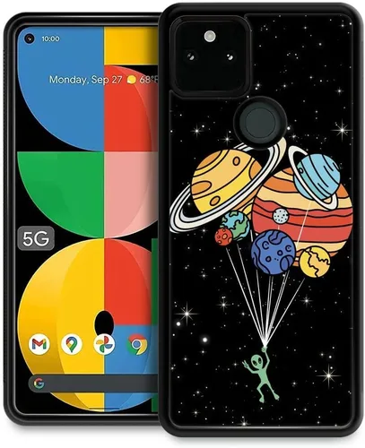 Miniatura 14 de Funda compatible con Google Pixel 4A 5G, sistema solar de globo alienígena, diseño de patrón increíble, a prueba de golpes, antiarañazos, carcasa
