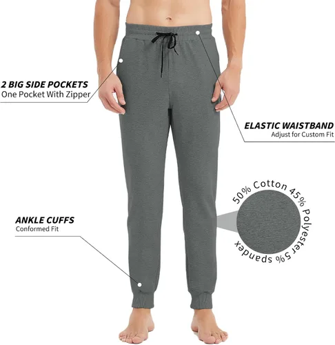 Miniatura 4 de Idtswch 3234363840 Long Inseam Men's Tall Sweatpants Joggers Slim Fit Workout Pants for Tall Men