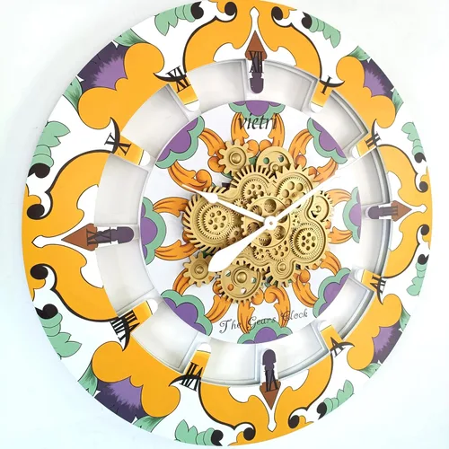 Miniatura 16 de ImprovingLife The Gears - Reloj de pared con engranajes móviles (Atrani, redondo de 10 pulgadas)