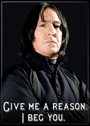 Ata-Boy - Imán de Harry Potter - Snape I Beg You de 2.5 x 3.5 pulgadas para refrigeradores, pizarras blancas y decoraciones de casilleros