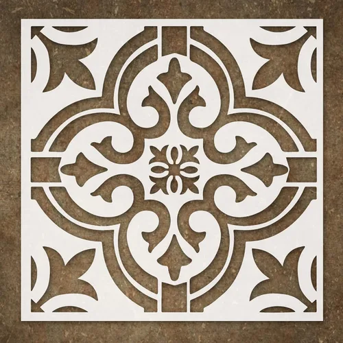 DLY LIFESTYLE 2 plantillas de mandala para pintar en madera, lienzo, papel, tela, paredes y muebles, plantilla de flores, 6 x 6 pulgadas, plantillas