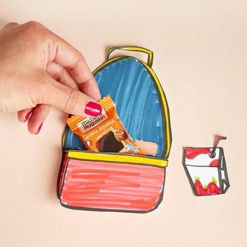 Miniatura 9 de Michel et Augustin Paquete variado de bolsas para galletas, 2 sabores: chocolate con leche y caramelo + chocolate con leche y avellana, 15 galletas