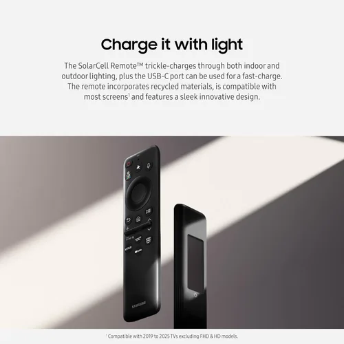 Miniatura 3 de Samsung Control remoto SolarCell, alimentado por energía solar, control remoto de TV de carga automática, USB-C recargable, diseño innovador, hecho
