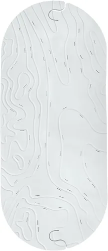 Miniatura 8 de Boon B11192 RIPPLE - Tapete antideslizante para bañera de bebé con gancho para colgar y orificios de drenaje, color azul