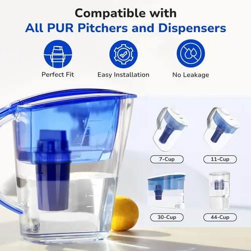 Miniatura 2 de Fil-Fresh Paquete de 3 filtros de agua de repuesto, jarras y dispensadores de agua, repuesto PPF900Z, certificado NSF, versión avanzada