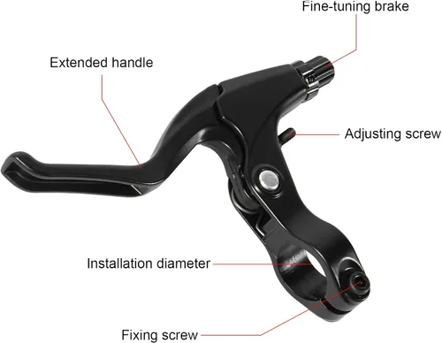 Miniatura 3 de Chooee Palanca de freno de bicicleta, manillar de bicicleta de montaña palanca de freno para MTB, negro corto