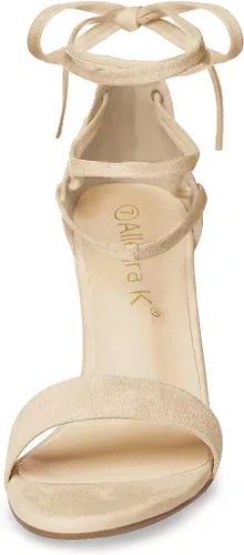 Miniatura 2 de Allegra K - Sandalias de tacón alto con cordones para mujer