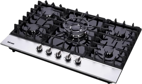 Miniatura 3 de Cocina de gas de 30 pulgadas, estufa de gas de vidrio templado incorporada de 5 quemadores, estufa de gas convertible GLPG/NG, encimera de gas