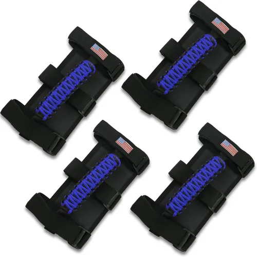 Miniatura 13 de 4 asas de agarre para barra antivuelco, compatibles con Jeep Wrangler JLU JK JKU TJ YJ LJ JT JL y Gladiator JT 1987-2021 UTV y ATV, se adapta a