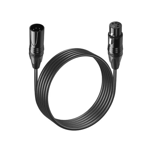 Miniatura 7 de GINTOOYUN Cable DMX de 4 pines de señal XLR macho a hembra DMX512 XLR macho a hembra Cable de señal de luz de escenario con conectores metálicos