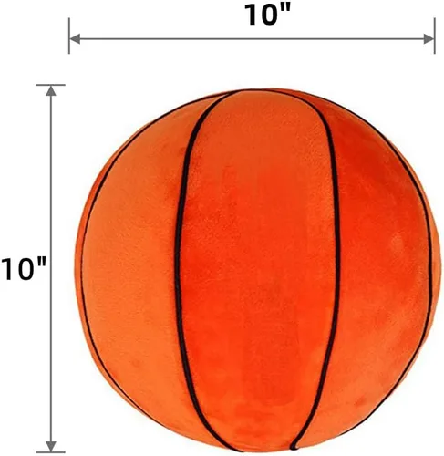 Miniatura 2 de Peluche de baloncesto, almohada de felpa de baloncesto de fútbol, juguete de peluche deportivo, almohada decorativa redonda grande de baloncesto