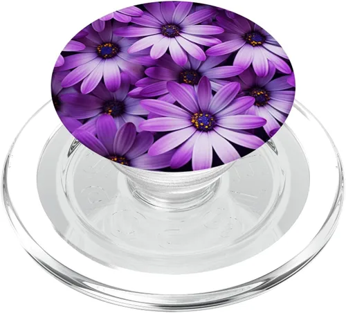 Miniatura 8 de Purple Daisy Flora Wildflowers PopSockets Standard PopGrip