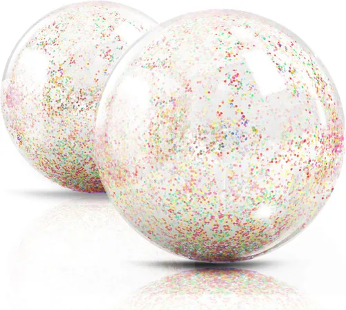 Miniatura 7 de Novelty Place Bolas de playa inflables – Paquete de 12 unidades, 8 pulgadas de diámetro, color arcoíris brillante, PVC a prueba de fugas, Multicolor